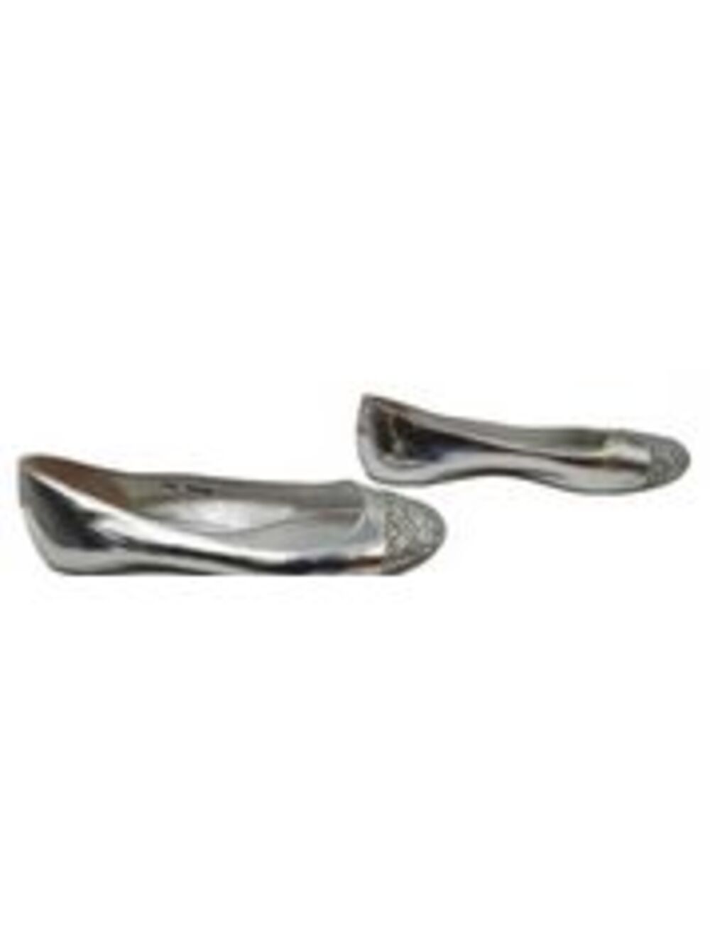 Jimmy Choo Whirl Metallic Mirror Glitter Ballet Flats Size 8.5 US 38.5 EU - Picture 3 of 6